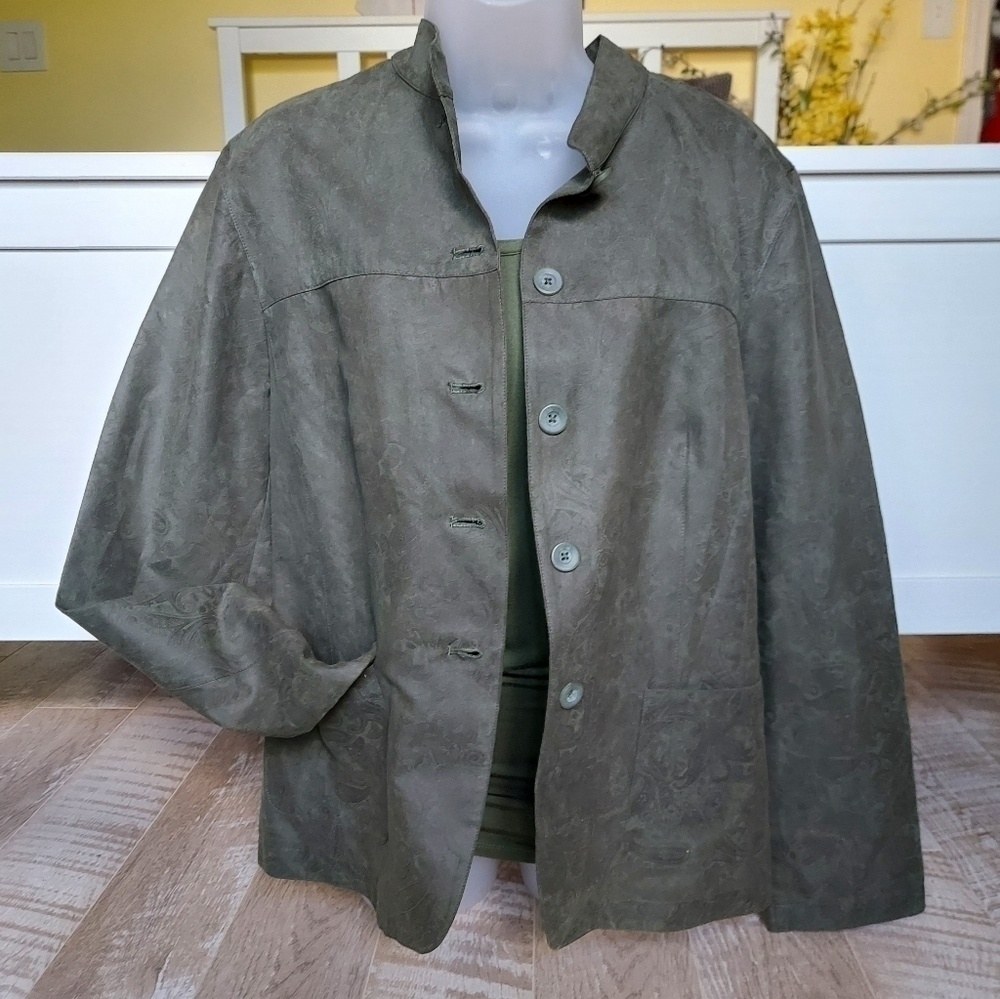 Jaclyn Smith Stand Collar Blazer Jacket - Picture 14 of 15